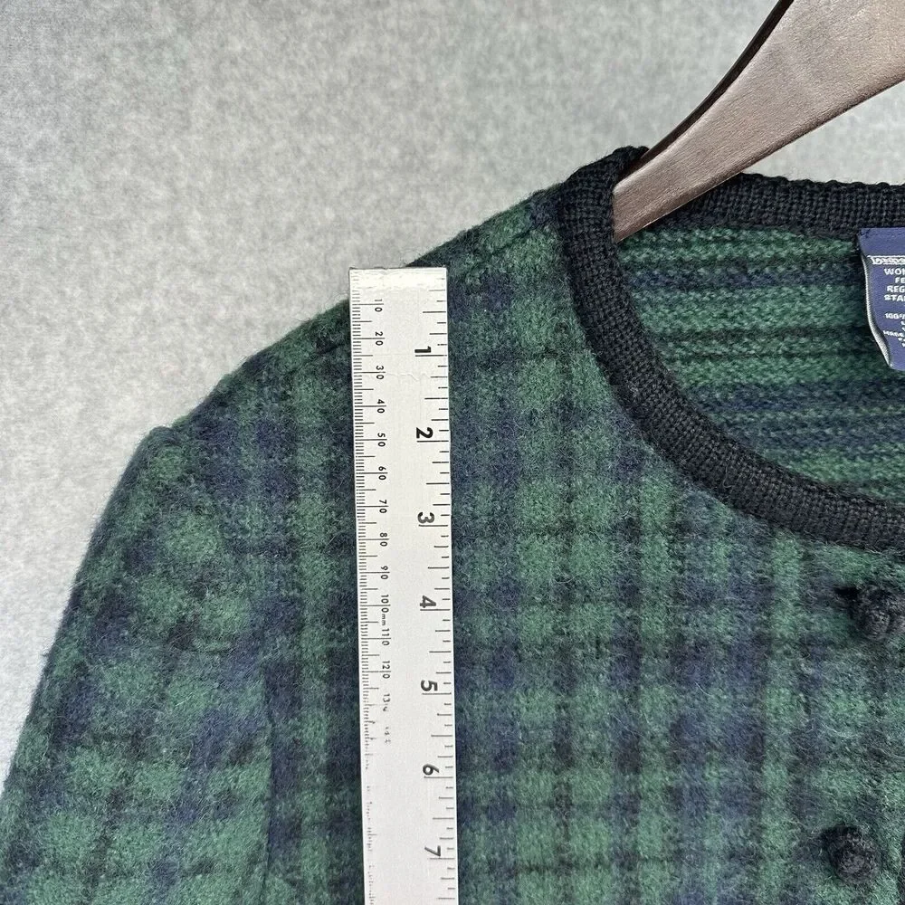 Lands End Womens Knit Sweater Size 10 Regular 100% Wool Button Up Long Sleeve - Picture 4 of 9